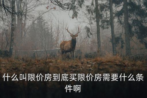 房價限價如何定，申請限價房都需要什么條件