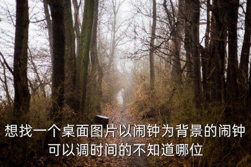 想找一個桌面圖片以鬧鐘為背景的鬧鐘可以調時間的不知道哪位