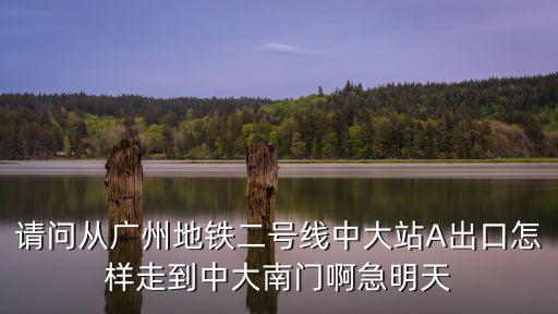 請問從廣州地鐵二號線中大站A出口怎樣走到中大南門啊急明天
