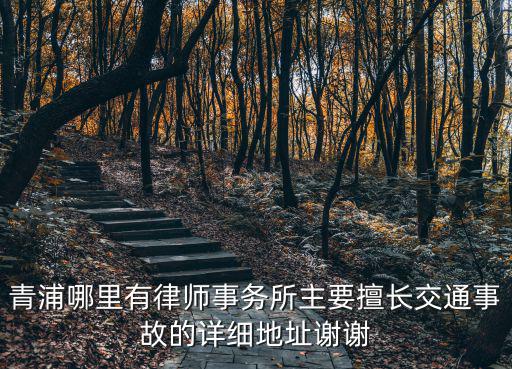 青浦哪里有律師事務所主要擅長交通事故的詳細地址謝謝