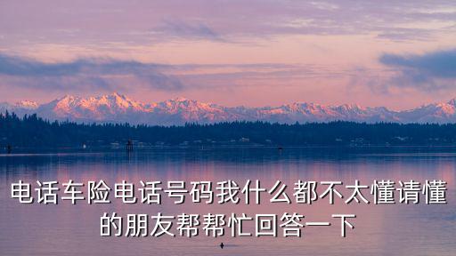 電話車險電話號碼我什么都不太懂請懂的朋友幫幫忙回答一下