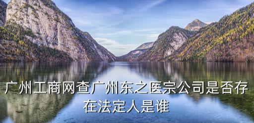 廣州工商網查廣州東之醫宗公司是否存在法定人是誰