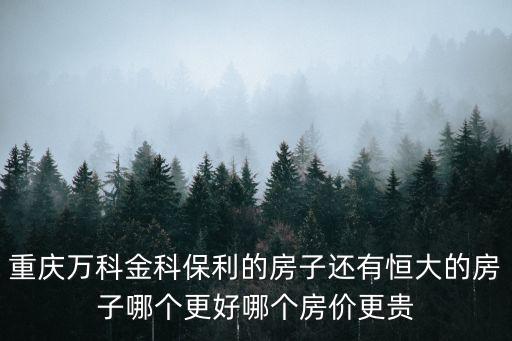重慶萬科金科保利的房子還有恒大的房子哪個(gè)更好哪個(gè)房價(jià)更貴