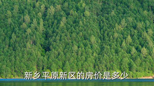 新鄉平原新區的房價是多少