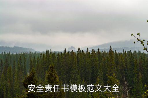 安全責任書模板范文大全