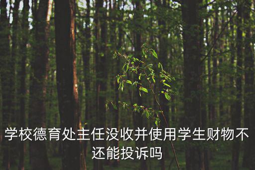 學(xué)校德育處主任沒收并使用學(xué)生財(cái)物不還能投訴嗎