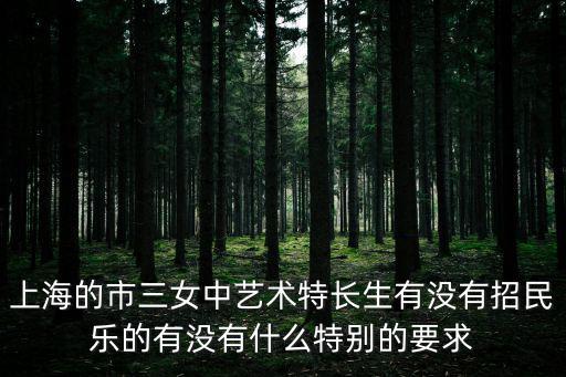 上海的市三女中藝術(shù)特長(zhǎng)生有沒(méi)有招民樂(lè)的有沒(méi)有什么特別的要求
