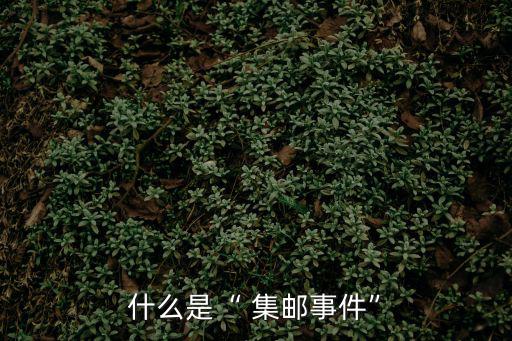 什么是“ 集郵事件”
