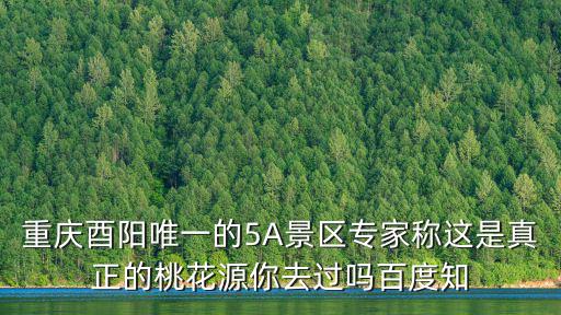 重慶酉陽唯一的5A景區(qū)專家稱這是真正的桃花源你去過嗎百度知