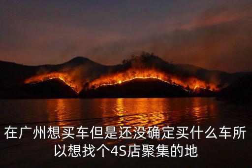 在廣州想買車但是還沒確定買什么車所以想找個4S店聚集的地