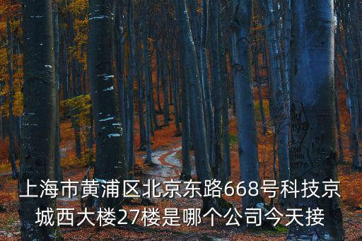 上海市黃浦區北京東路668號科技京城西大樓27樓是哪個公司今天接