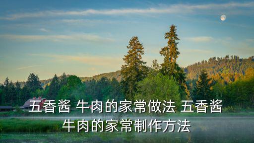  五香醬 牛肉的家常做法 五香醬 牛肉的家常制作方法