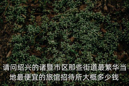 請問紹興的諸暨市區(qū)那些街道最繁華當(dāng)?shù)刈畋阋说穆灭^招待所大概多少錢