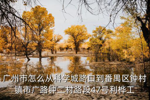 廣州市怎么從科學(xué)城路口到番禺區(qū)鐘村鎮(zhèn)市廣路鐘二村路段47號(hào)利樺工