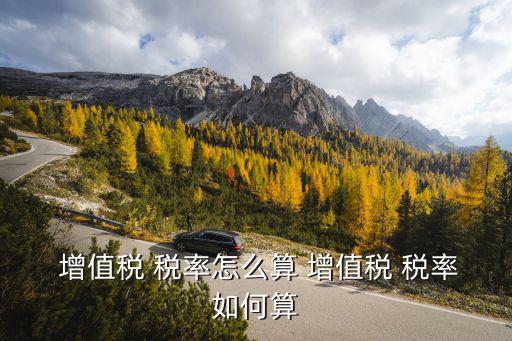  增值稅 稅率怎么算 增值稅 稅率如何算
