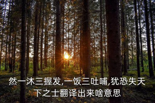 吐哺握發,周公吐食典故出自《詩經》