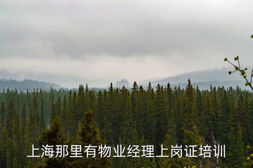上海那里有物業(yè)經(jīng)理上崗證培訓(xùn)