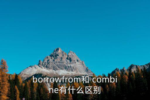 borrowfrom和 combine有什么區(qū)別