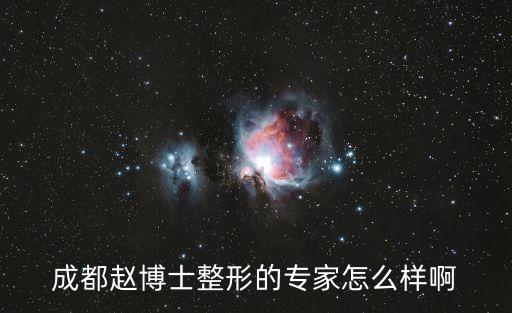成都趙博士整形的專家怎么樣啊