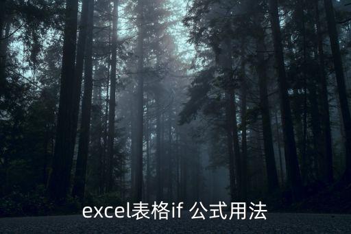 if公式,if函數(shù):判斷條件是否滿足返回一個(gè)值