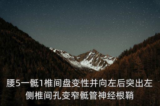 腰5一骶1椎間盤變性并向左后突出左側椎間孔變窄骶管神經根鞘