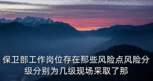 保衛部工作崗位存在那些風險點風險分級分別為幾級現場采取了那