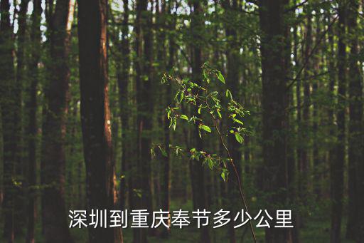 深圳到重慶奉節(jié)多少公里