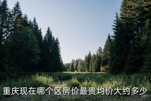 重慶現在哪個區房價最貴均價大約多少
