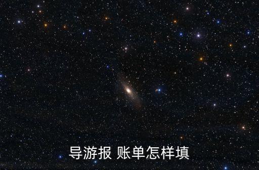 導游報 賬單怎樣填