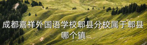 成都市溫江區嘉祥外國語小學校長，急急急成都嘉祥外國語學校成華校區讀小學如何