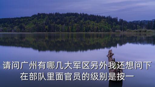 請問廣州有哪幾大軍區另外我還想問下在部隊里面官員的級別是按一