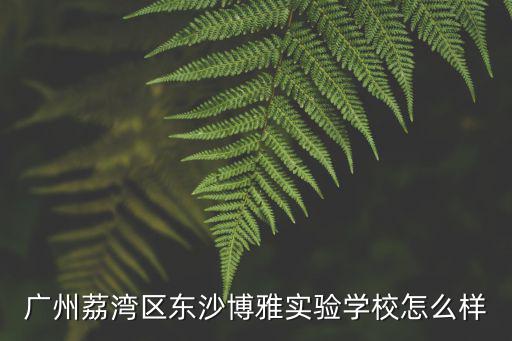 廣州荔灣區東沙博雅實驗學校怎么樣