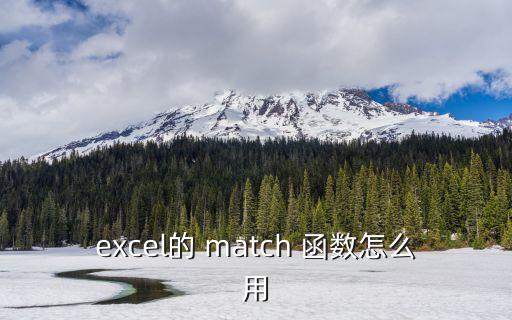 match函數的使用方法,這些函數怎么用?