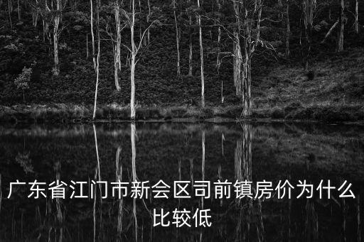 廣東省江門市新會區司前鎮房價為什么比較低