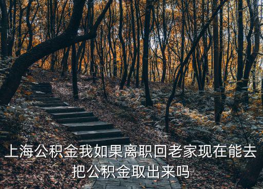 從上海市離職后住房公積金能取，上海公積金我如果離職回老家現在能去把公積金取出來嗎