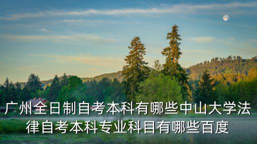廣州大學 本科高等教育自學考試，廣東自考本科有哪些學校和專業