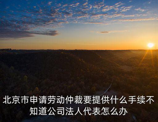 北京市申請勞動仲裁要提供什么手續不知道公司法人代表怎么辦