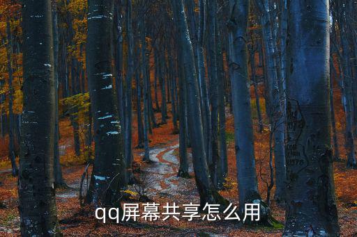 qq屏幕分享，qq屏幕共享怎么用