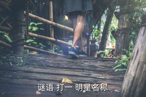 謎語 打一 明星名稱