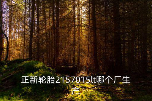 正新輪胎2157015lt哪個廠生產