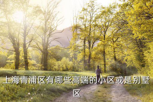 上海青浦區有哪些高端的小區或是別墅區