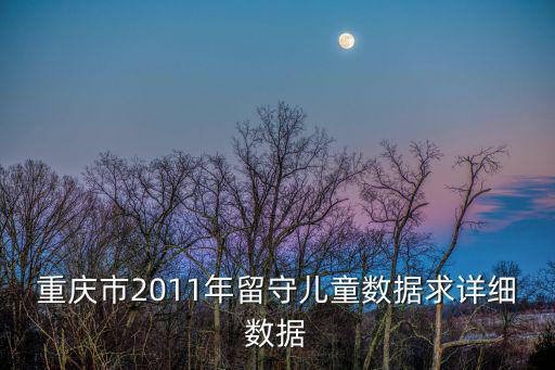 重慶市2011年留守兒童數(shù)據(jù)求詳細(xì)數(shù)據(jù)