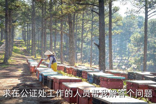 求在公證處工作的人員幫我解答個問題
