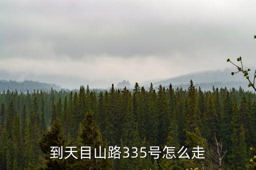到天目山路335號怎么走