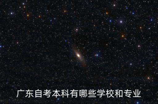 廣東自考本科有哪些學校和專業