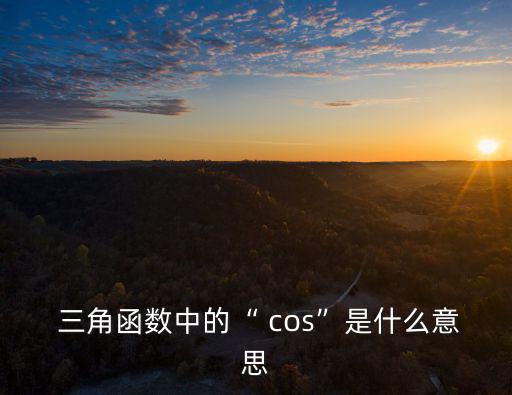 cos三角函數(shù),正弦函數(shù)的含義