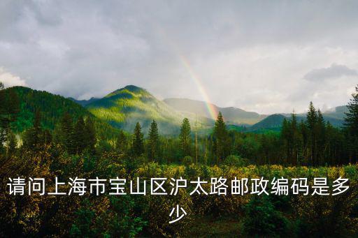 請問上海市寶山區滬太路郵政編碼是多少