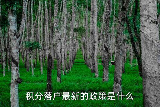 積分落戶最新的政策是什么