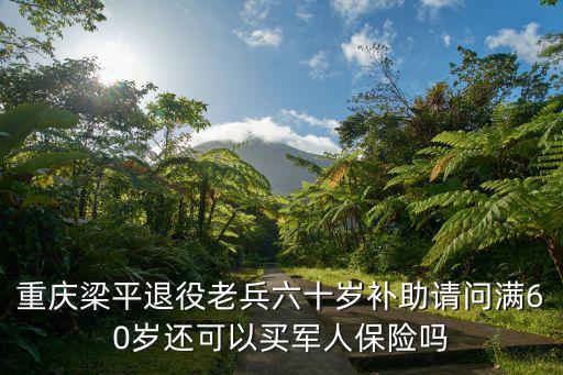 重慶梁平退役老兵六十歲補助請問滿60歲還可以買軍人保險嗎