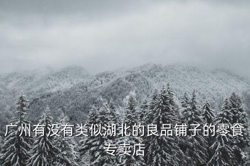 廣州有沒有像良彌一味的，廣州有沒有類似湖北的良品鋪子的零食專賣店